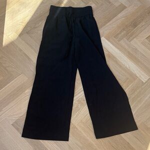 Open Edit S Wide Leg Black Lounge Pants